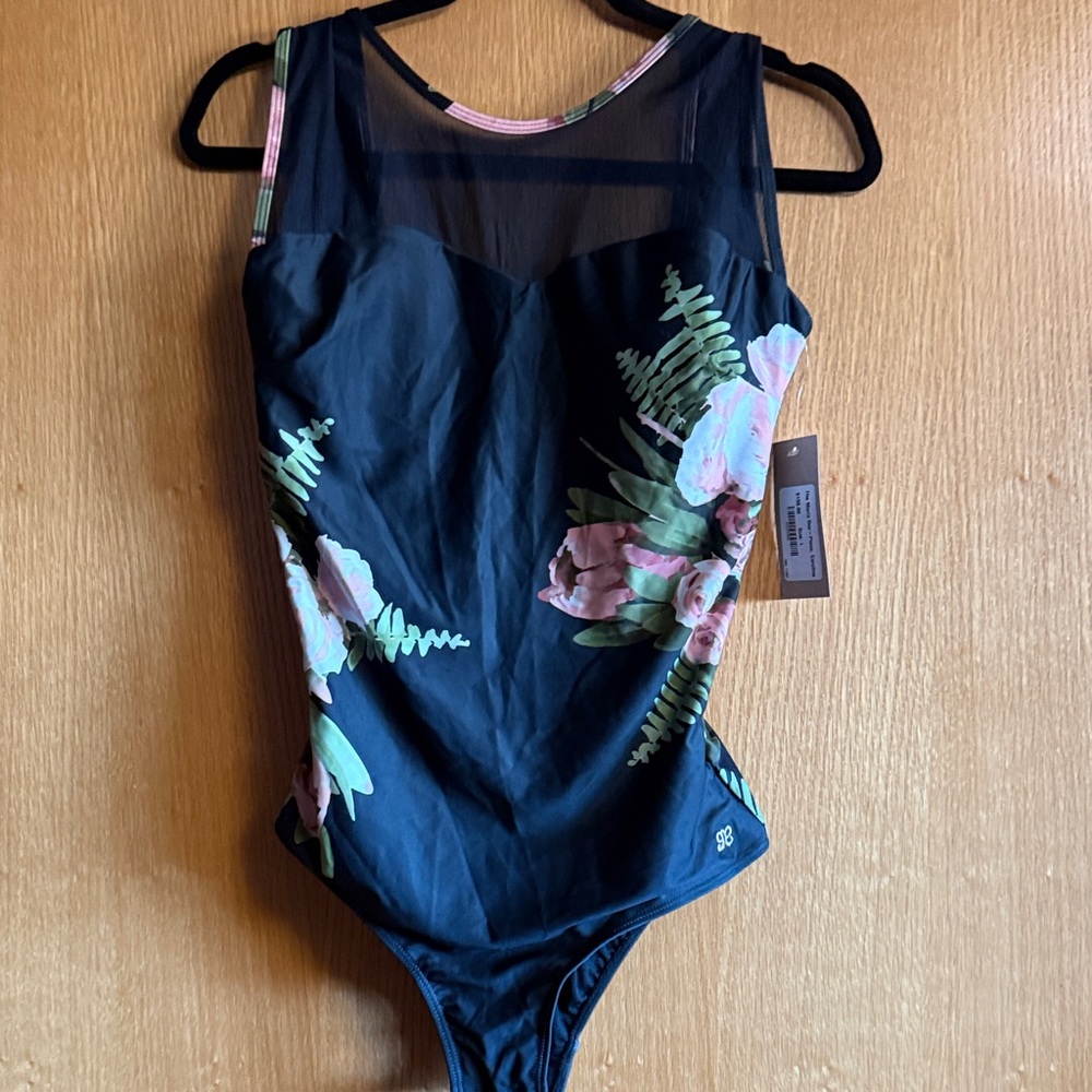 Albion Black Floral One Piece Swimsuit